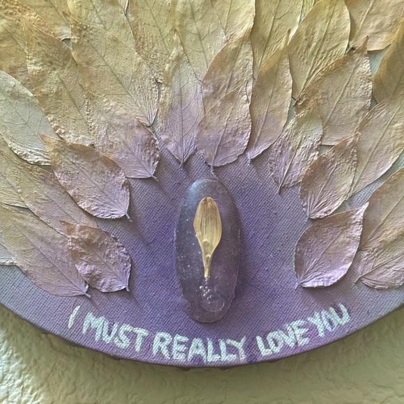 “I Must Really Love You" | Original Art Pressed Leaf Mixed Media - Picture 4 of 5
